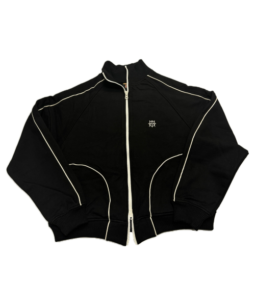 Укороченная спортивная куртка на молнии (Black)
