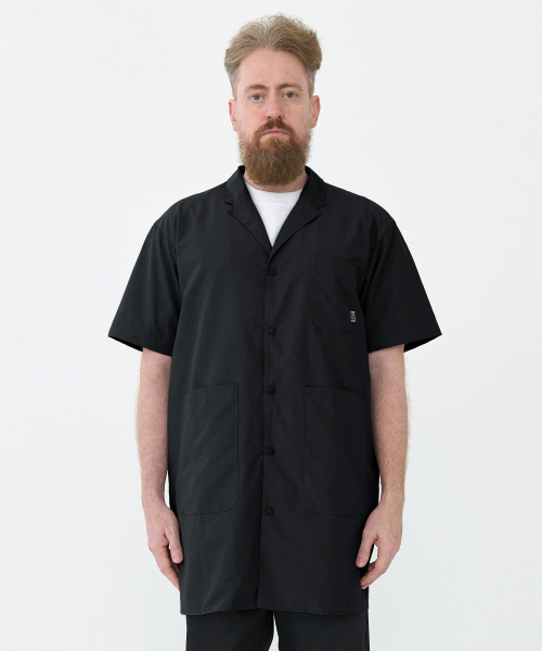 Платье-фартук с коротким рукавом (Black)