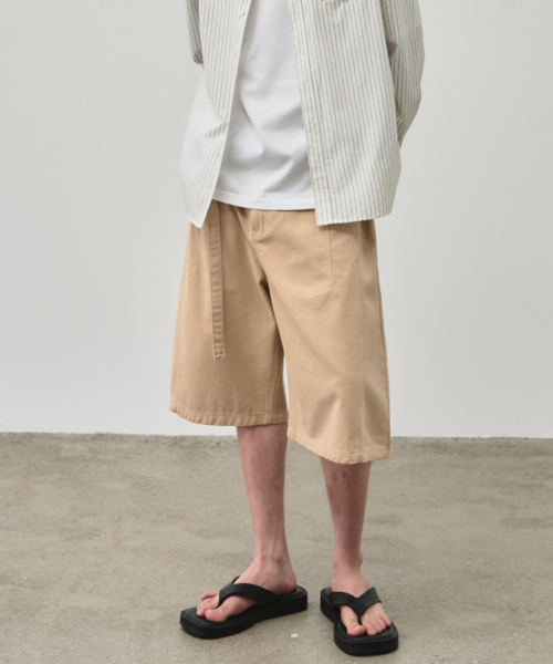 Бермуды с заниженной талией [Cotton Beige]