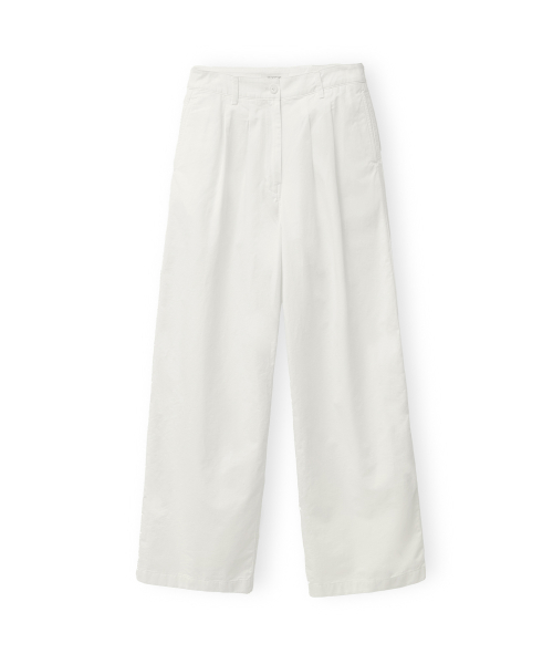 W Washed Two Tuck Pants, Ivory