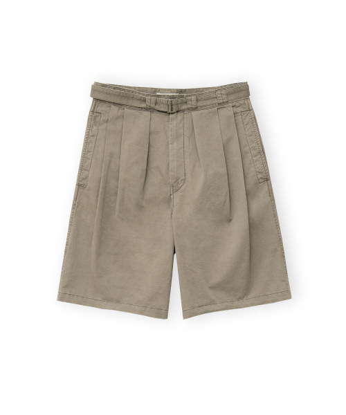 Belted Half Pants, Dark Beige