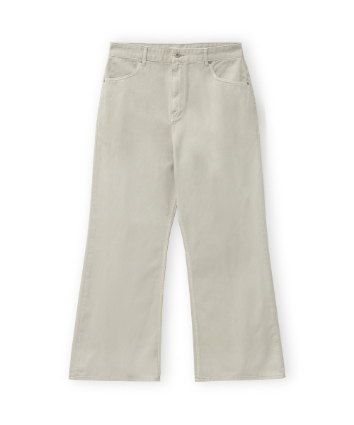 Washed Boots Cut Denim, Stone