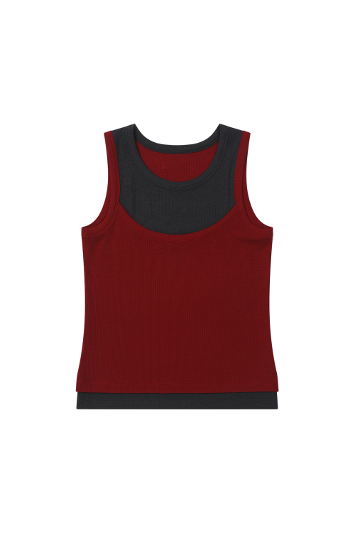 D-CONTRAST SLEEVELESS IN RED