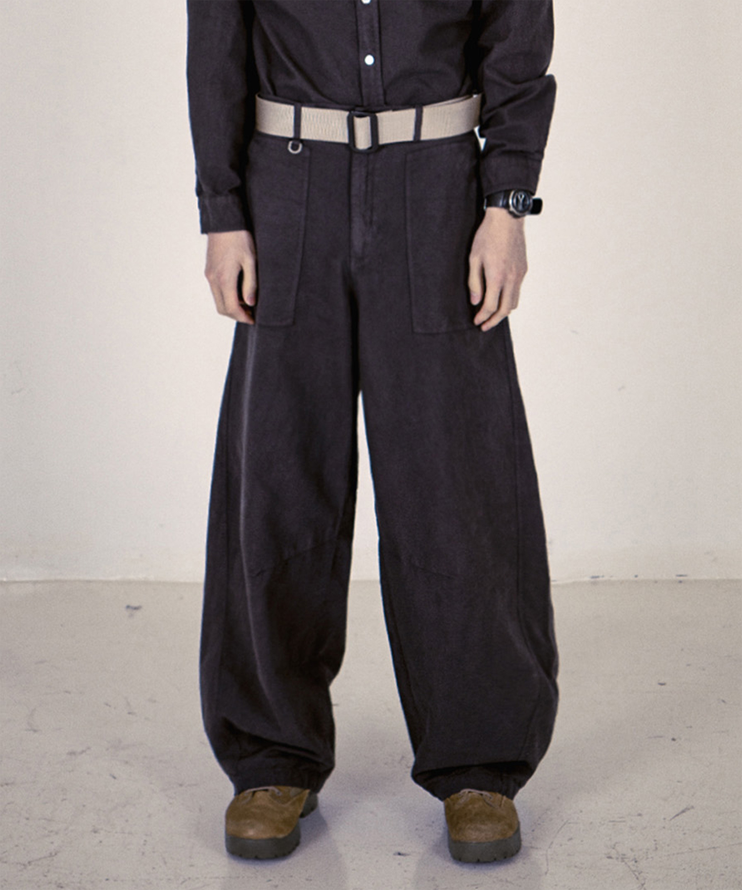 Curved Field Pajama Pants (Purple Grey)
