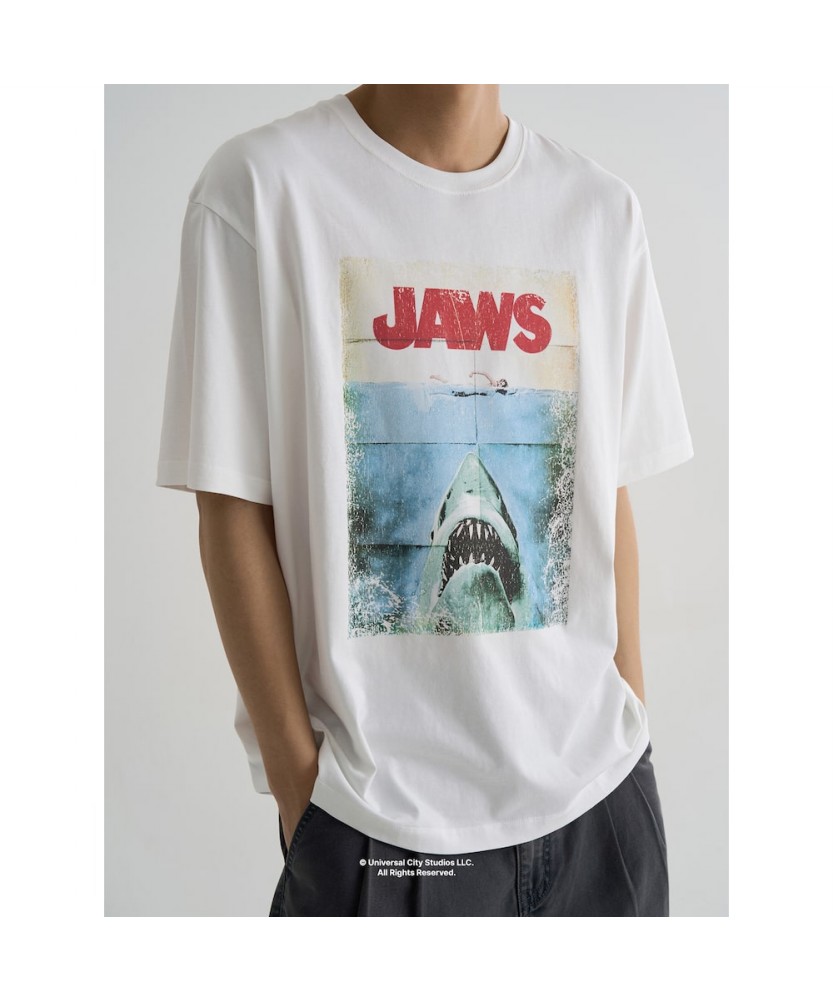Футболка с принтом [JAWS] White