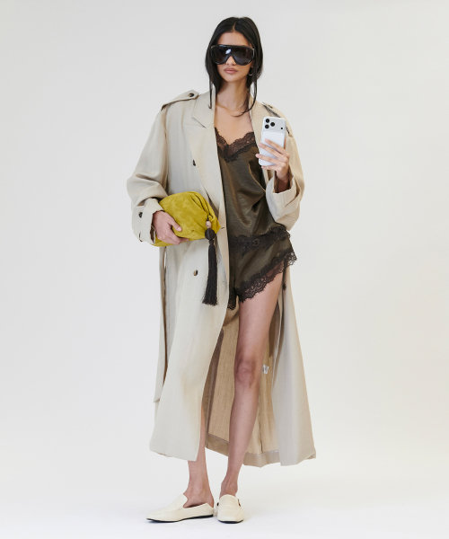 Linen Trench Coat - 3 color