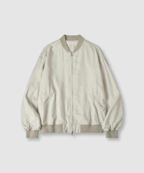 Бомбер MA-1 из тенселя и льна - Ivory
