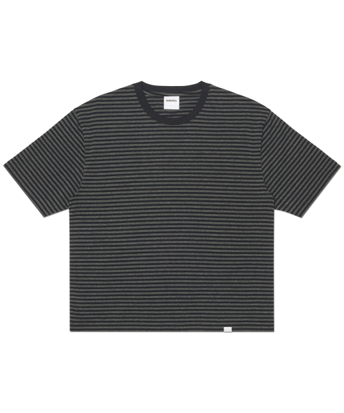 NM CROP BORDER T-SHIRT - BLACK