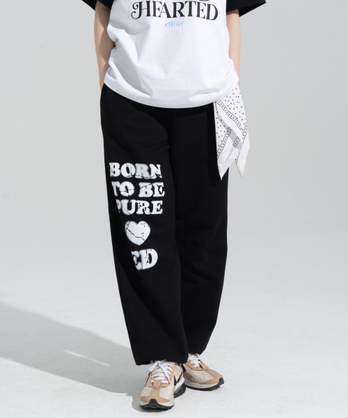 [PHASE_4] GRUNGE HEART JOGGER SWEATPANTS _BLACK / 8802026-LP02