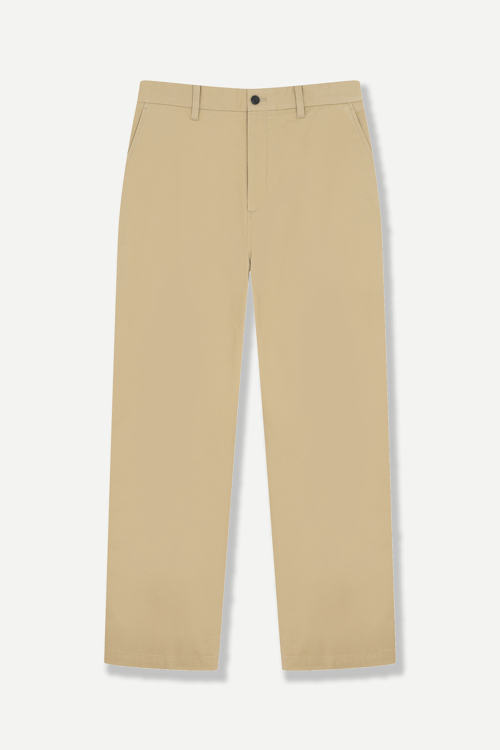 Прямые чиносы из саржи с начесом Beige BNFSTA304BE