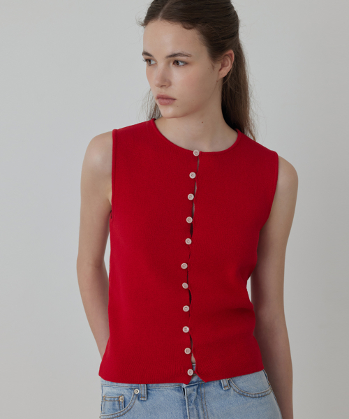 Cooling Button-Up Sleeveless Knit Vest