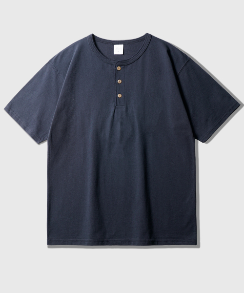 Футболка хенли с круглым вырезом Dark Navy KJST2707