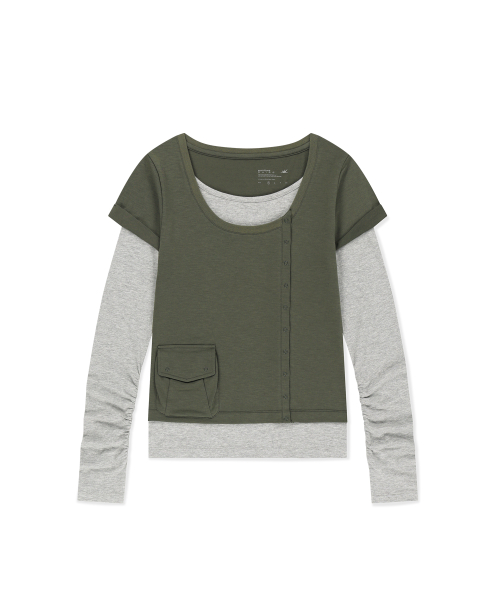 W Polartec® Delta™ FlexAir Layered LS Tee Olive