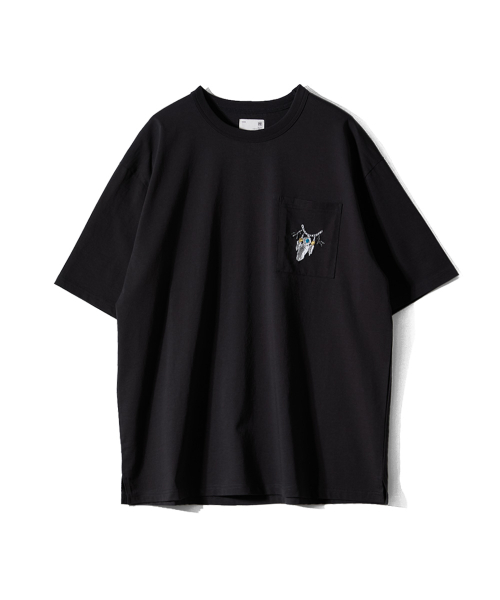 Lawrence Short Embroidery T-shirt - Eagle talon & Feather Black