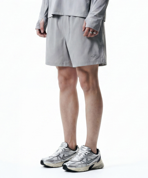 SIDE POINT SHORTS-[GRAY]