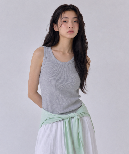 Мягкая вафельная майка Melange Grey