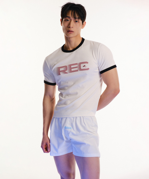 REC GRAPHIC RINGER T-SHIRT [WHITE]