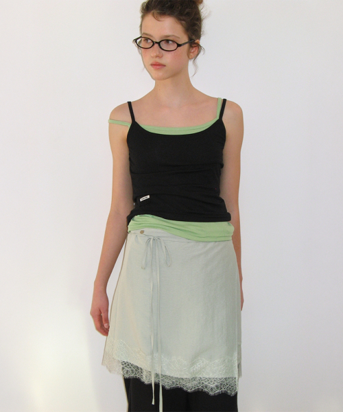 MINI LABEL SLIM SLEEVELESS BLACK