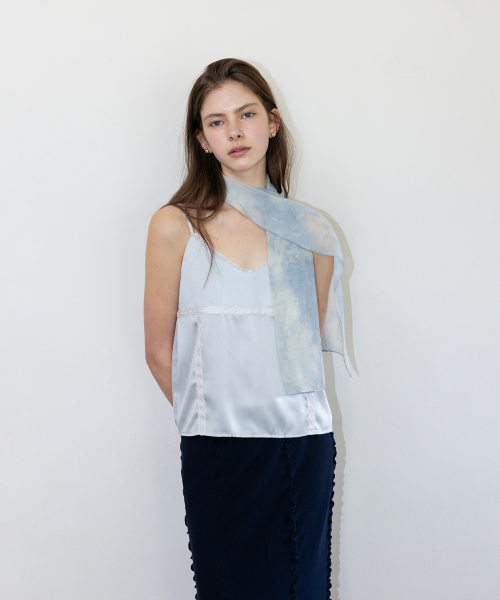 Soft Satin Sleeveless_Skyblue