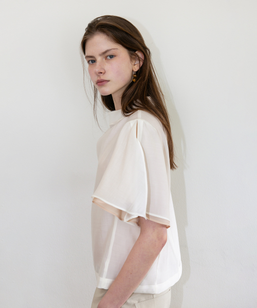 Flare Sleeve Blouse_Ivory