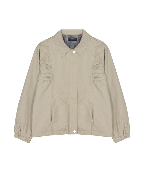 ARK SHIRRING JACKET [BEIGE]