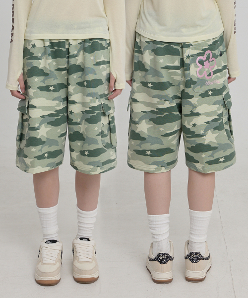 Cargo Bermuda Sweat Pants CAMO