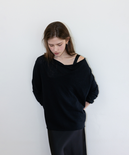 Low Drape Summer Knit_Black