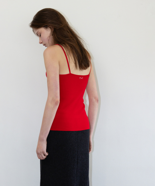We Summer Knit Sleeveless_Red