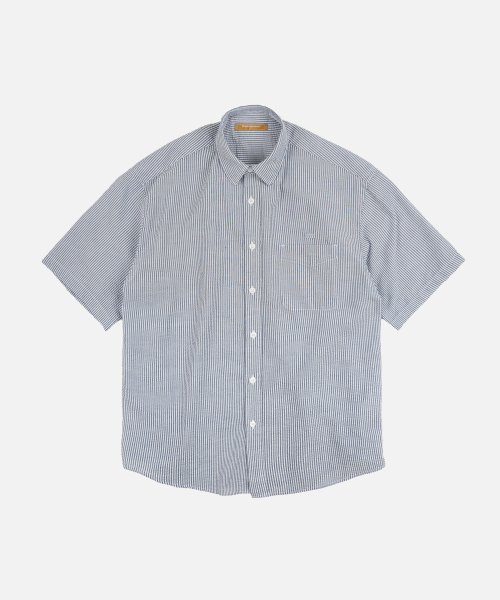 OG STRIPE SEERSUCKER HALF SHIRT _ BLUE