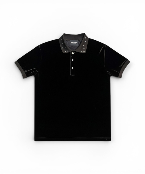 Crystal Stud Edge Polo (Brown)