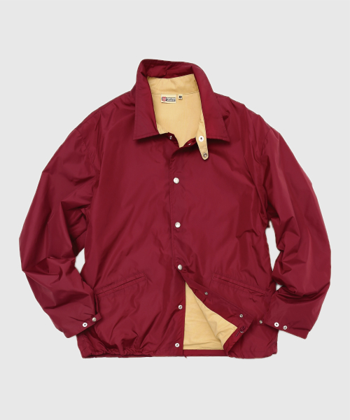Chin Strap Coach Jacket Deep Red