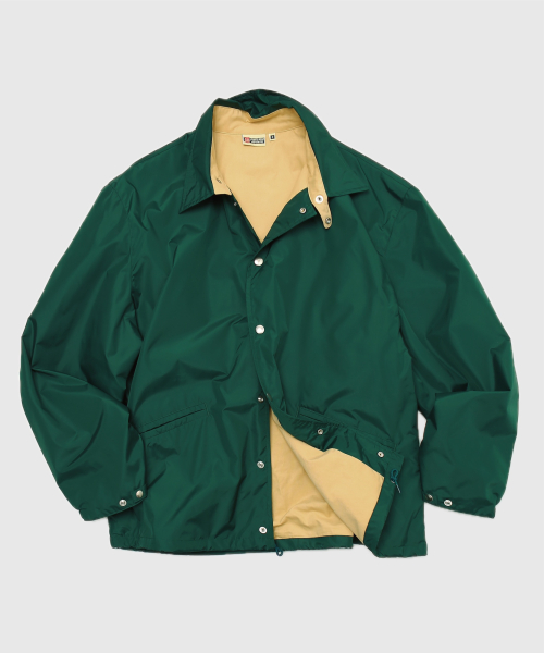 Chin Strap Coach Jacket Forest Green