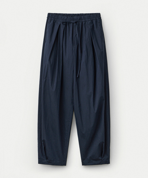 Lightweight Cotton Oval Silhouette Pants_Navy