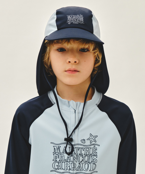KIDS SEASONAL CLASSIC LOGO RASHGUARD FLAP CAP navy