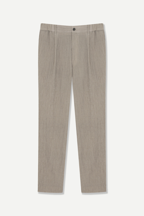 Плиссированные брюки с принтом Beige BNFMTA373BE