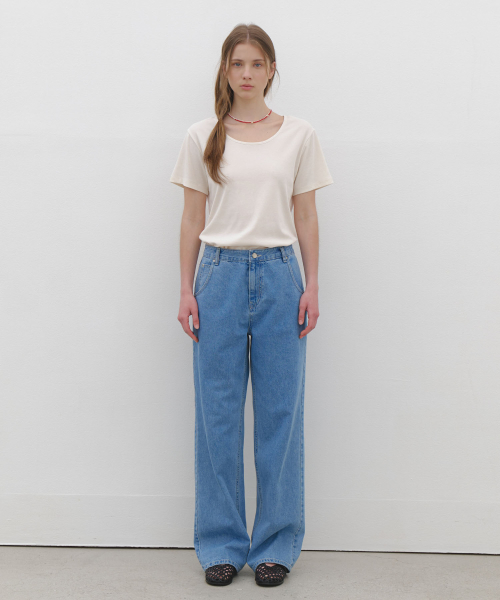 Cool Fit Summer Denim Pants - light blue