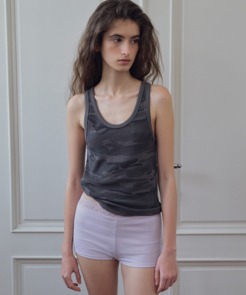 Vintage Camo Waffle Sleeveless_CTT3012(Charcoal)