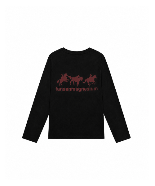 Лонгслив Horse Rabbit (Black/Red)