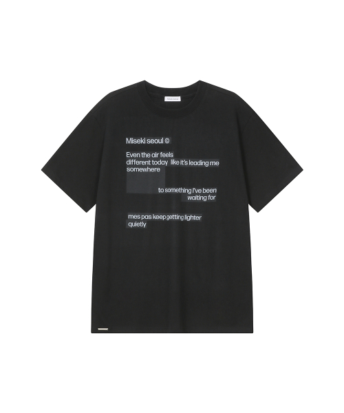 Block lettering short sleeve BLACK