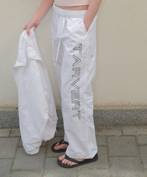 Aero Embroidery Nylon брюки - White