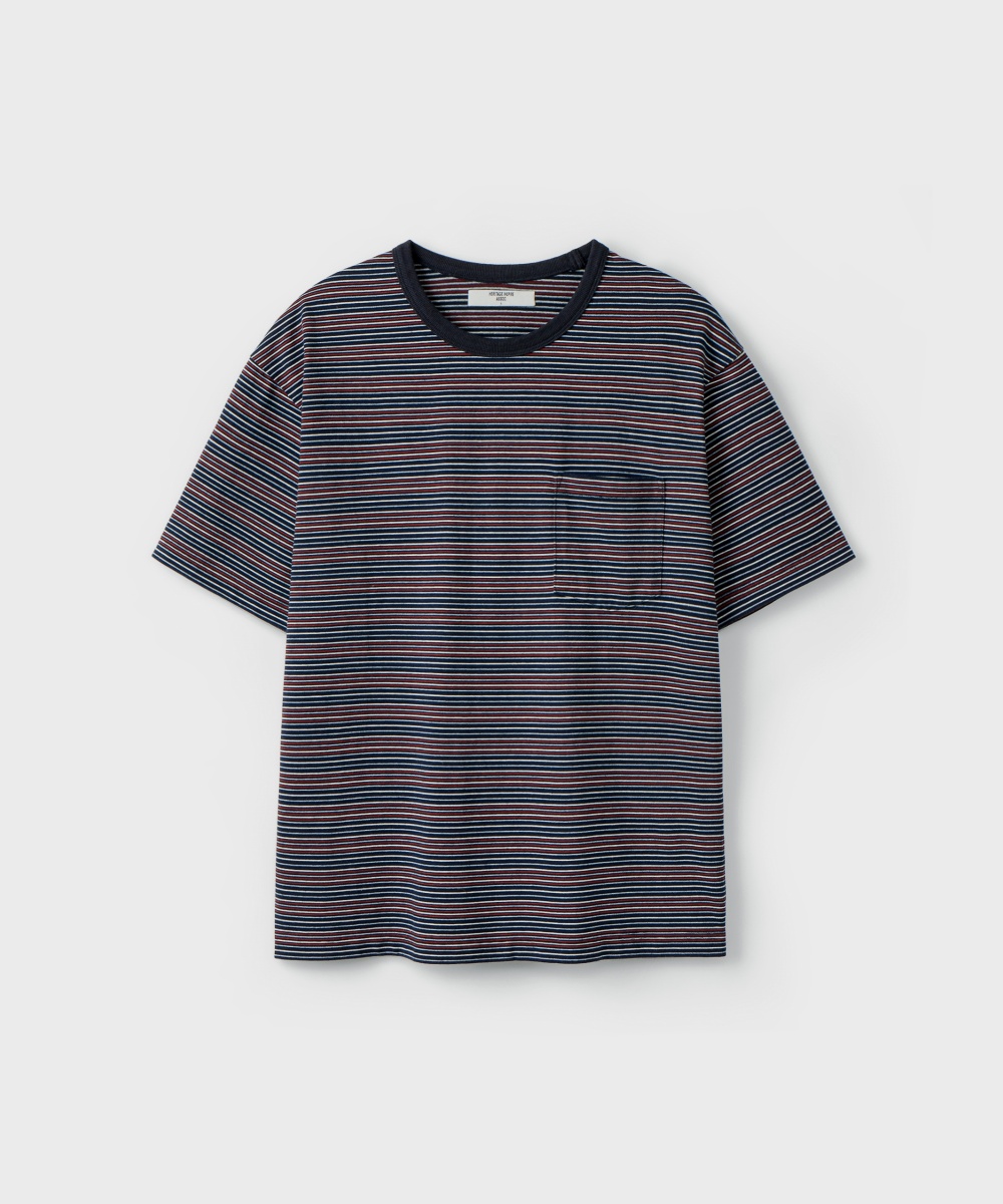 WASHED BORDER S/S T-рубашка [MIDNIGHT]