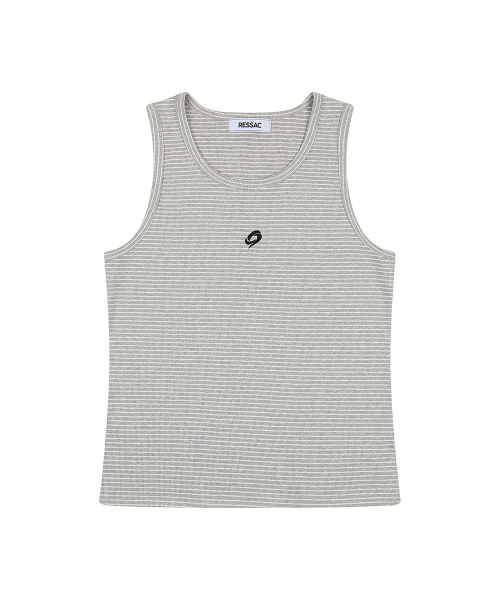 Хлопковая майка в рубчик Flow Grey Stripe