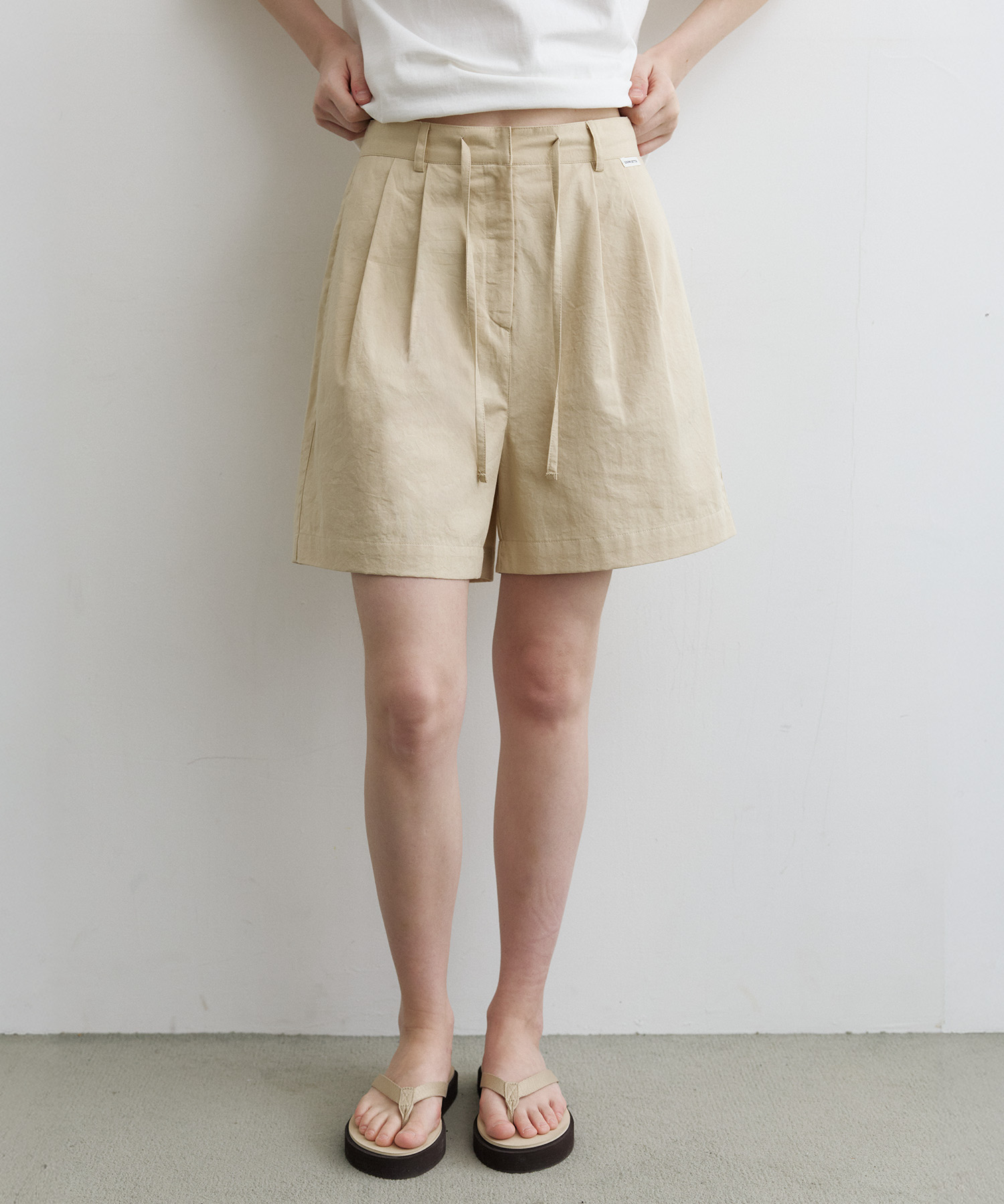 Daily хлопковый banding short [KNSS09PT02]_Beige