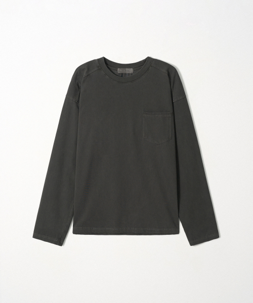 Pigment Pocket LS T-shirt_Charcoal
