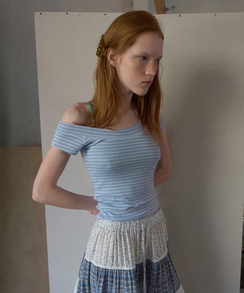 350. Футболка с U-вырезом _ Light Blue