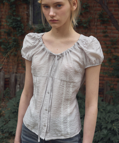 VIRO SHEER STRING BLOUSE2COL_LIGHT GRAY
