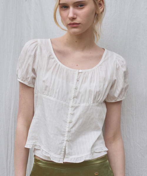 ELIO SHEERRING BLOUSE 2COL_IVORY