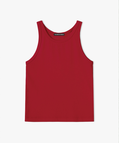Slim Rib хлопковый Sleeveless (Red)