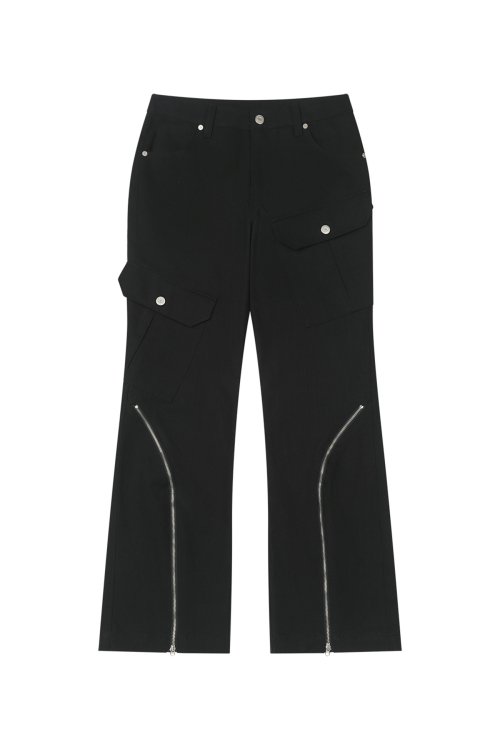 ZIPPER BOOTSCUT CARGO брюки IN BLACK