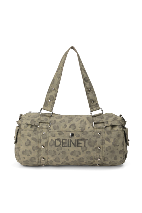 LOGO LEOPARD DUFFLE MINI BAG IN KHAKI